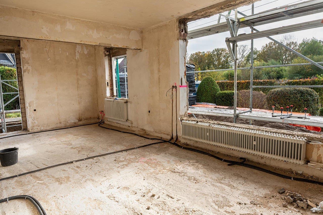 Raum nach Komplettrückbau